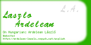 laszlo ardelean business card